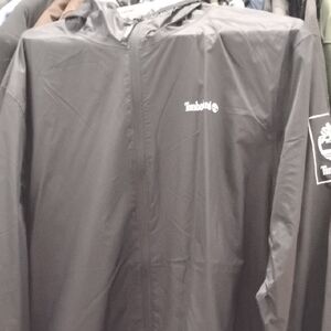 Timberland Black Raincoat Water-Resistant Minimalist Design Xl Brand New!